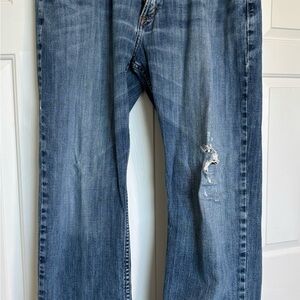 Cinch Men's Distressed Blue Straight Jeans